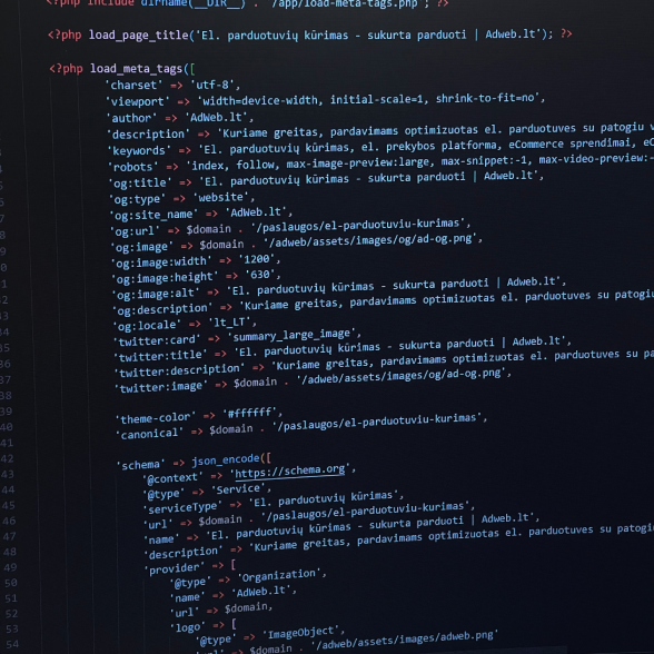 Individualūs programavimo darbai el. parduotuvėms