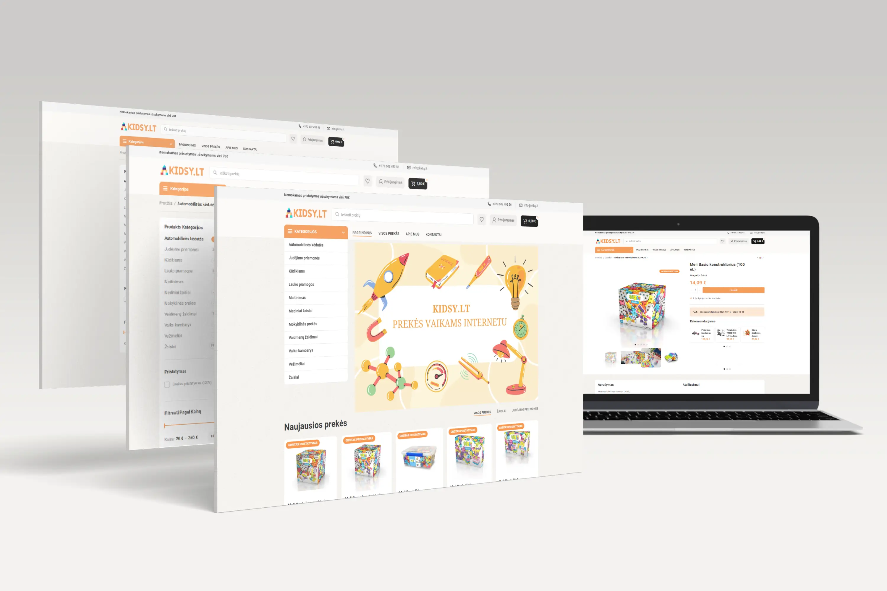 Kidsy elektroninė parduotuvė