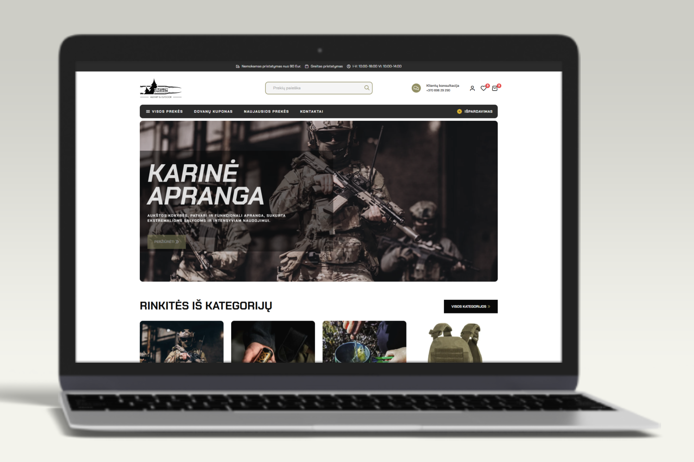 Militaryoutdoor - Karinė apranga ir ekipuotė