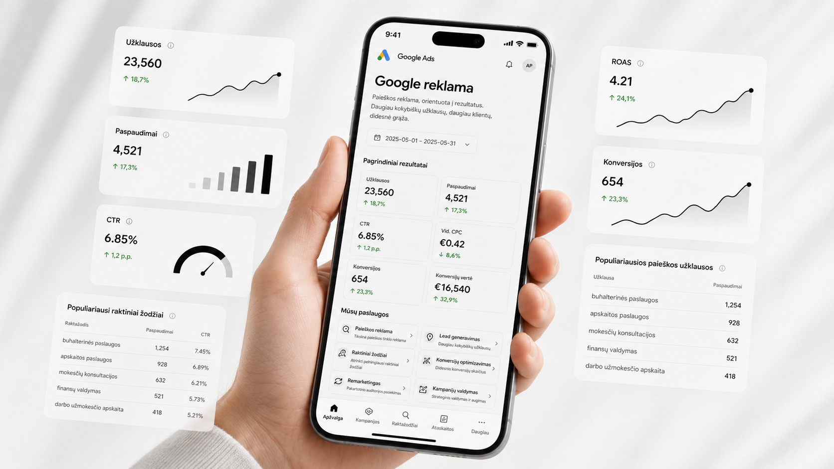 Google ADS reklamos paslaugos