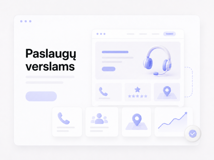 Interneto svetainių kūrimas paslaugų verslams