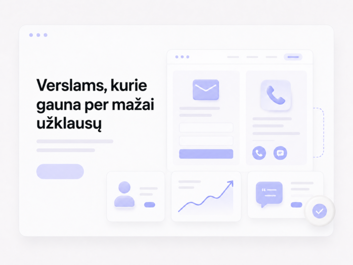 Interneto svetainė verslui kuris nori daugiau užklausų