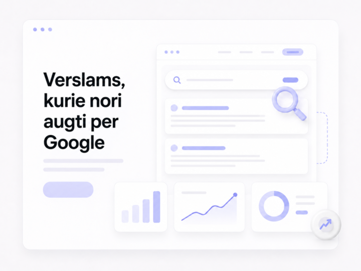 Interneto svetainės kūrimas verslo augimui ir SEO pagrindams
