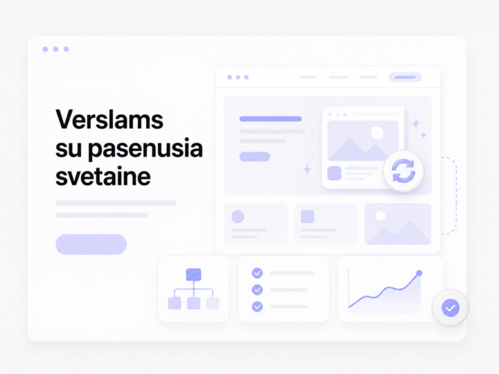 Svetainės kūrimas vietoje pasenusios interneto svetainės