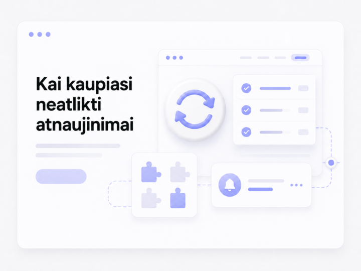 Svetainės atnaujinimai ir techninė priežiūra