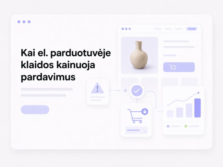 El. parduotuvės priežiūra ir klaidų taisymas