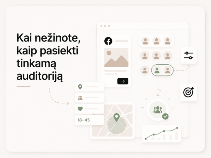 Meta reklama tikslinei auditorijai pasiekti