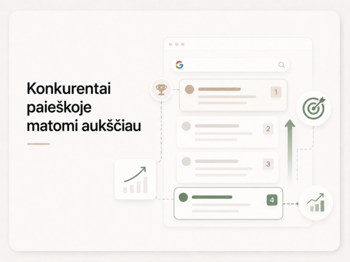 Google reklama paieškos rezultatų viršuje